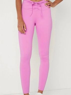 PINK Victoria's Secret High-Rise Lace-Up Pink Leggings